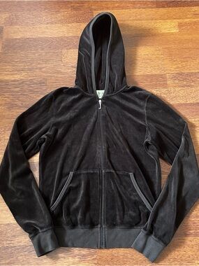 Juicy Couture Y2K Brown Velour Zip-Up Hoodie